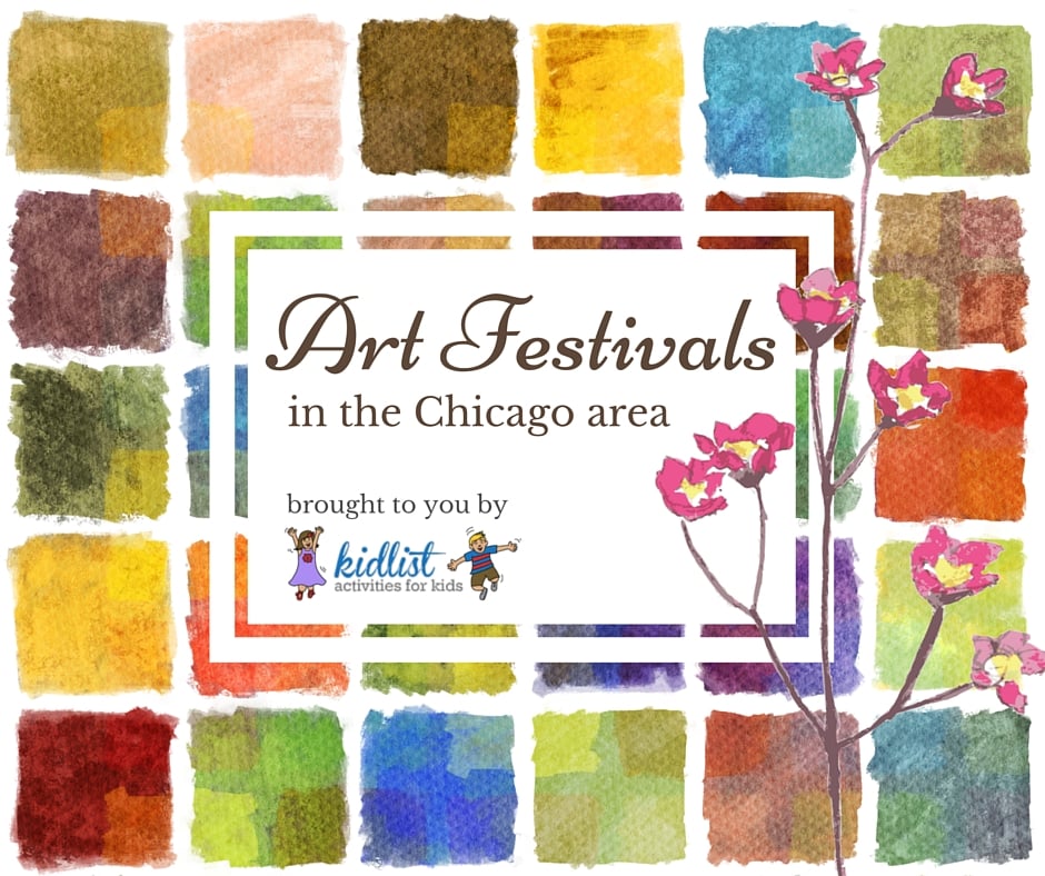 Art festivals in the Chicago area - watercolor blocks with text