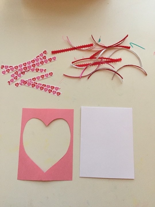 ribbon heart card materials kidlist