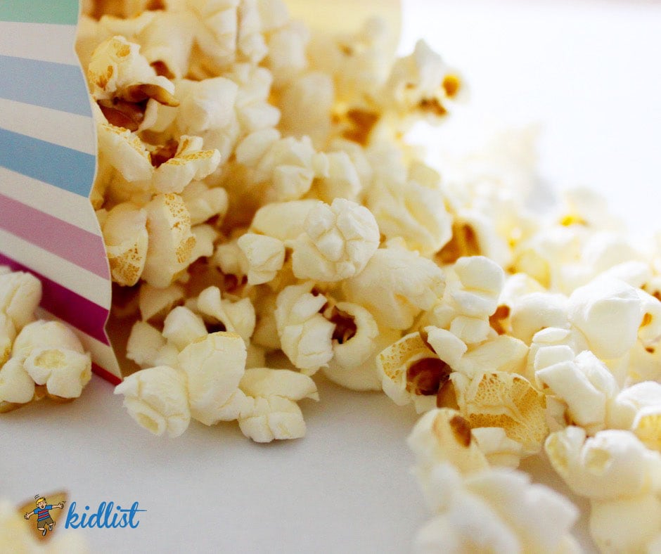 Close-up of movie popcorn.