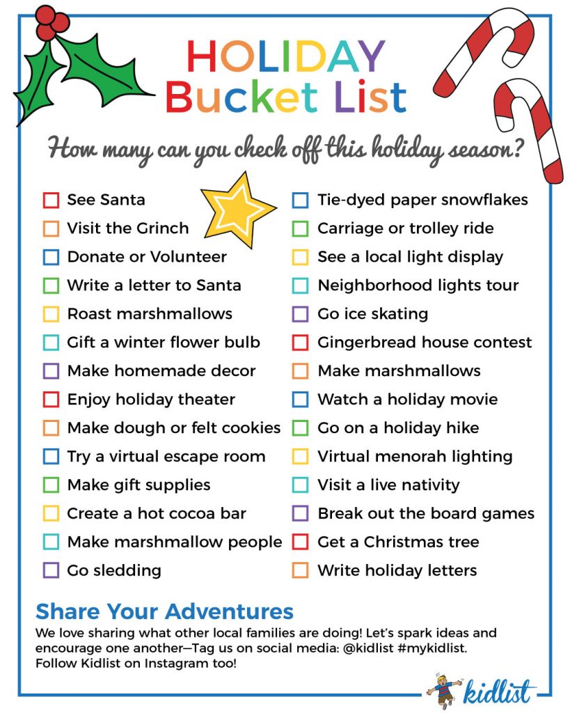 The Giant Kidlist Holiday Bucket List for December 2020