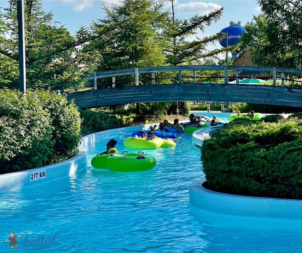 Floating down the lazy river at one of the fun water parks in Chicago and the suburbs